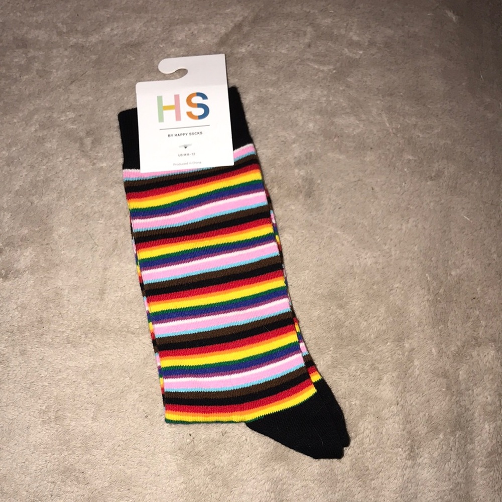 Happy socks US M 8-12 multi colored striped New
